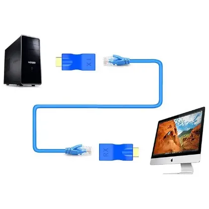 PowerMaster PM-18225 30 Metre HDMI 4K Cat5/Cat6/Cat7 Uzatıcı Extender (RJ45 Uzatma - HDMI Kablo Gerekmez) resmi