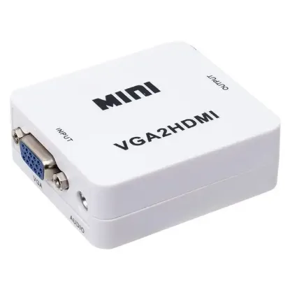PowerMaster PM-18698 VGA To HDMI Ses Girişli Mini Model Dönüştürücü resmi