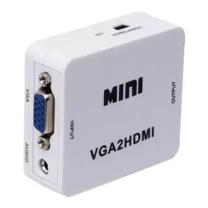 PowerMaster PM-18698 VGA To HDMI Ses Girişli Mini Model Dönüştürücü resmi