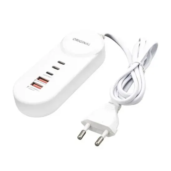PowerMaster PM-20659 15 Watt 2 Type-C + 2 USB-A Şarj + PD Lightning Adaptör resmi