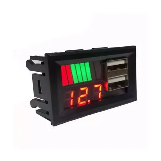 PowerMaster IC278C Dijital Voltmetre USB Çıkışlı Akü Göstergeli DC 12Volt Aküler İçin resmi