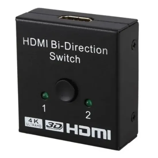Powermaster PM-19903 Çift Yönlü 2 Port HDMI Splitter Çoklayıcı Birleştirici Switch resmi