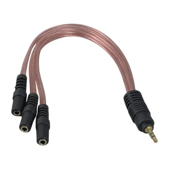 PowerMaster PM-12283 3.5Mm Stereo 3X Dişi Kulaklık Çoklayıcı (3 Boğumlu - 20 CM) resmi