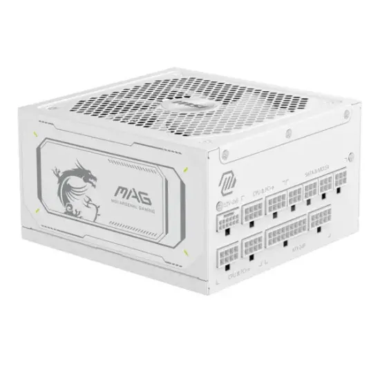 MSI MAG 1000GL PCIE5 WHITE 1000W 80+ GOLD POWER resmi