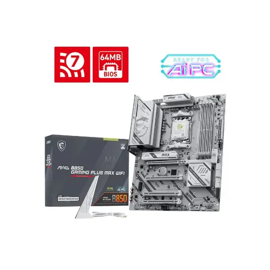 MSI MAG B850 PLUS MAX WIFI7 AM5 DDR5 8200+(OC)MHz resmi