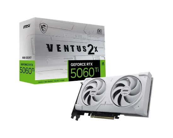 MSI GEFORCE RTX 5060 TI 8G VENTUS 2X OC WHITE PLUS resmi
