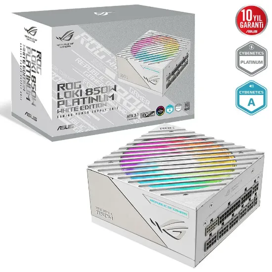 ASUS ROG LOKI SFX-L 850W PLATINUM BEYAZ PSU resmi