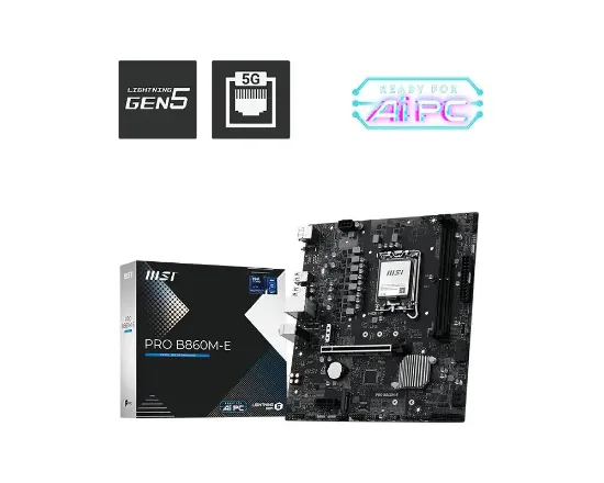 MSI PRO B860M-E DDR5 6400MHz(OC) 1851P mATX resmi