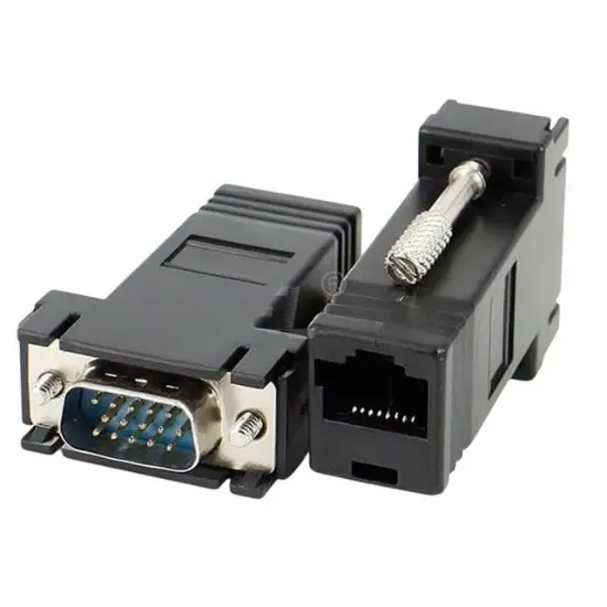 Powermaster VGA Extender RJ45 CAT5/CAT6/CAT7 Uzatıcı Çevirici (2'li Paket) resmi