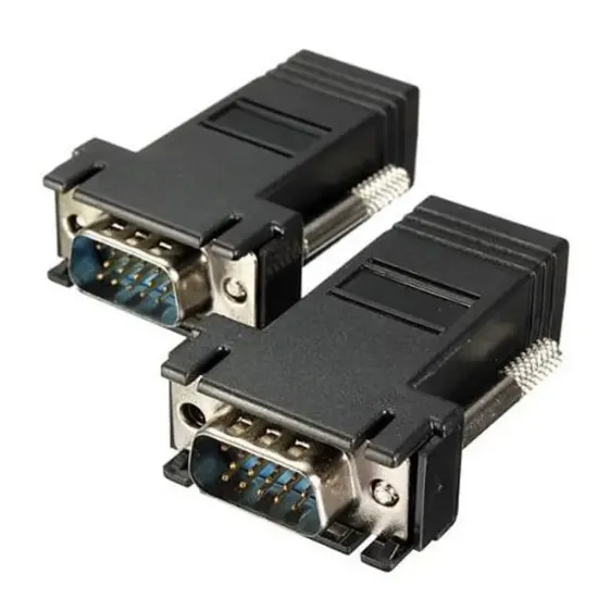 Powermaster VGA Extender RJ45 CAT5/CAT6/CAT7 Uzatıcı Çevirici (2'li Paket) resmi