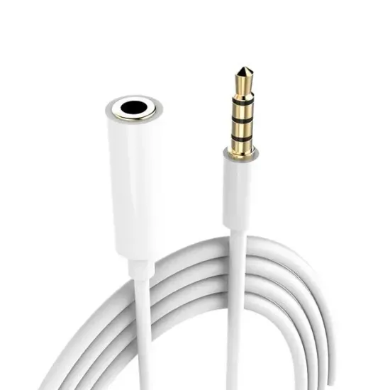 PowerMaster PM-17603 3.5 mm Erkek/Dişi 4 Boğumlu AUX Stereo Uzatma Kablosu 1 Metre resmi