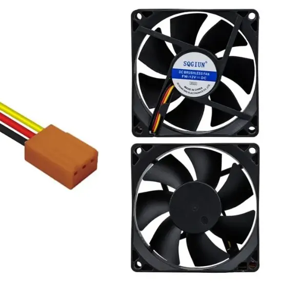 PowerMaster PM-17897 Fırçasız DC Fan 80x80x25mm 12 Volt 3 Pin resmi