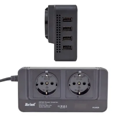 Powermaster 200 Watt DC12V-AC220V Çakmaktan Power İnverter resmi