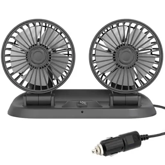 Powermaster Fan10 12 Volt Dc Çakmaklıklı Mini 2Li Plastik Araç Fanı resmi
