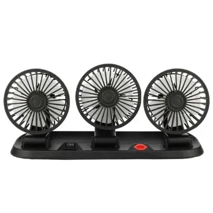 Powermaster Fan40 12 Volt Dc Çakmaklıklı Mini 3Lü Plastik Araç Fanı resmi