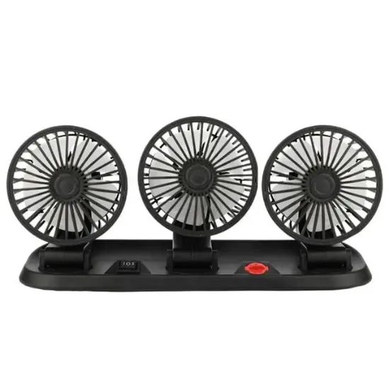 Powermaster Fan40 12 Volt Dc Çakmaklıklı Mini 3Lü Plastik Araç Fanı resmi