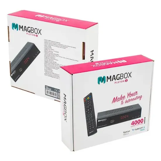 Magbox Pluton S Full HD TKGS'li HDMI-Scart Girişli Kasalı Uydu Alıcısı resmi