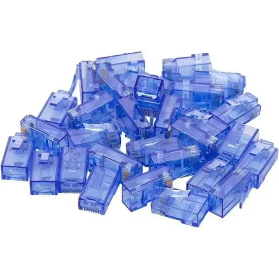 Powermaster PM-22702 RJ45 RJ45 CAT6 8P/8C Mavi Soket (100'lü Paket) resmi