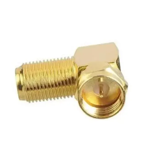 L 90 Derece Gold F Konnektör Çevirmeli resmi