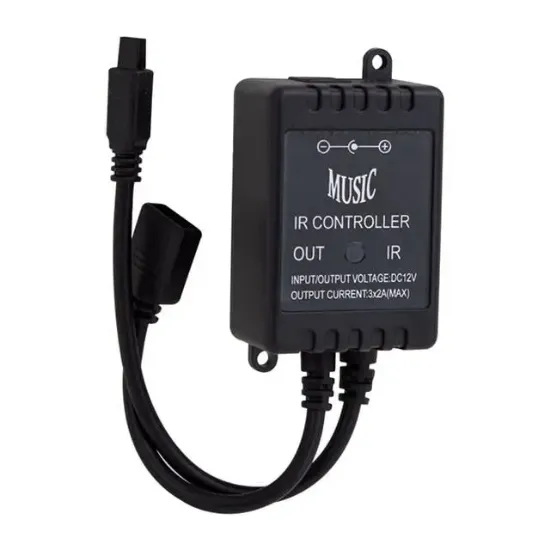 Powermaster IR Kontrol Kumandalı Renk Değiştiren Müziğe Sese Duyarlı Rgb Led Kontrol Cihazı resmi