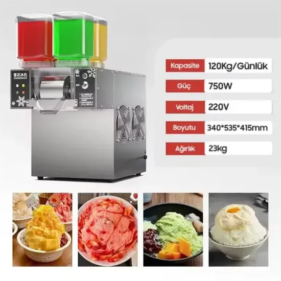 Jwbetter Kokteyl - Buz Kar Yapma Makinesi Ticari AC220V (ZB-XBJ124FZ) resmi