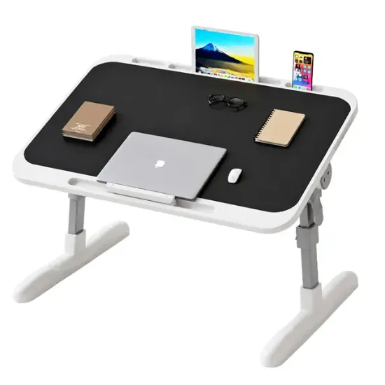 Sunup SN-29699 Çok Fonksiyonlu Katlanabilir Yatak Koltuk Laptop Masası Yükseklik ve Açı Ayarlı Siyah 60x40cm resmi