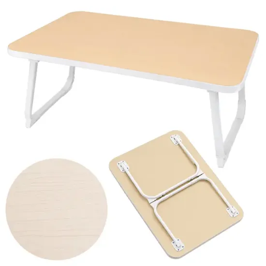 Sunup SN-29696 Katlanabilir Laptop Masası ve Yatak Koltuk Üzeri Tepsisi Ahşap Desen 70x48cm resmi