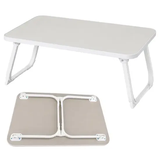 Sunup SN-29694 Katlanabilir Laptop Masası ve Yatak Koltuk Üzeri Tepsisi Beyaz 70x48cm resmi