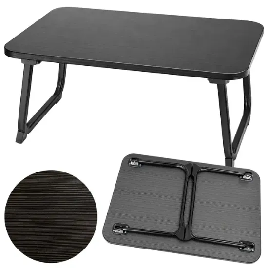 Sunup SN-29692 Katlanabilir Laptop Masası ve Yatak Koltuk Üzeri Tepsisi Siyah 60x40cm resmi