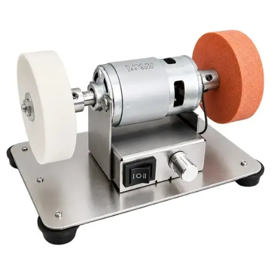 Powermaster AJ001 Mini Masaüstü Taşlama ve Bileme Makinesi - 24V 8000 RPM Hız Ayarlı resmi