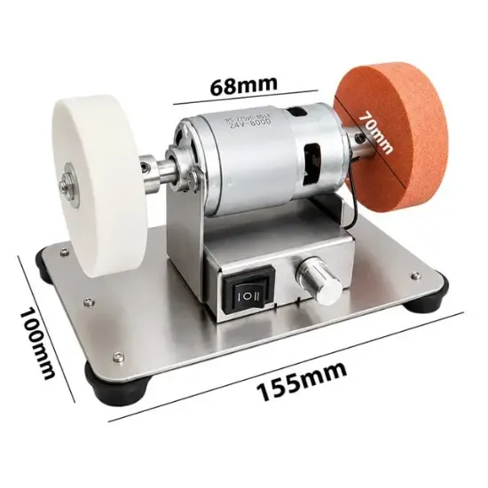 Powermaster AJ001 Mini Masaüstü Taşlama ve Bileme Makinesi - 24V 8000 RPM Hız Ayarlı resmi