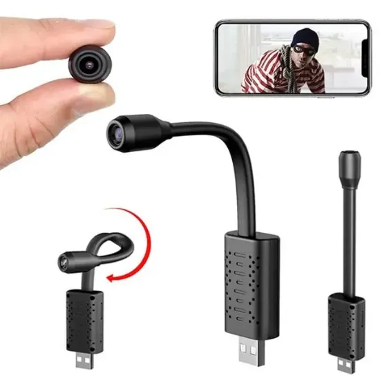 Hello HL-37821 Akıllı Esnek USB Wi-Fi Mini Güvenlik Kamerası 1080P Full HD V380 Pro Uygulama Destekli resmi