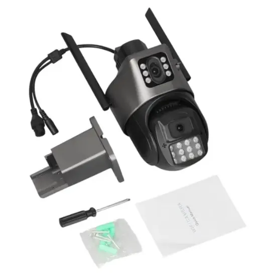 Plato PL-39050 Dual Smart Çift Kameralı Gece Görüşlü 3MP+3MP Speed Dome Wi-Fi Güvenlik Kamerası iCSee resmi