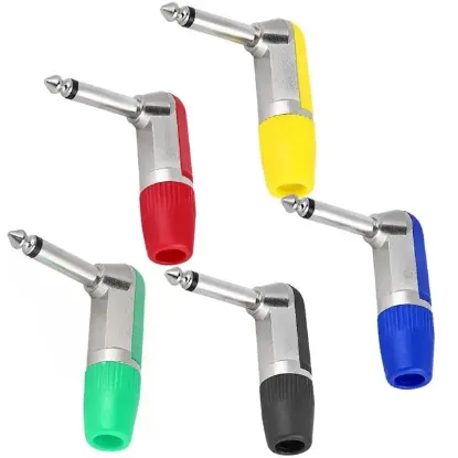 Gitar Jack 6.3 Mm Mono L Tip  Plastik Gövde Metal Uç resmi