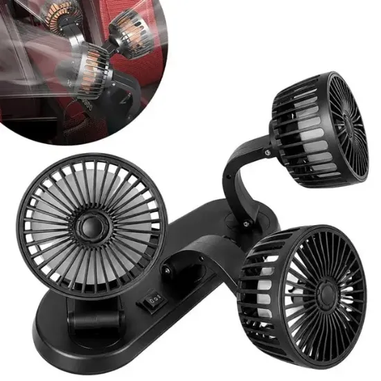 Powermaster Fan40 12 Volt Dc Çakmaklıklı Mini 3Lü Plastik Araç Fanı resmi