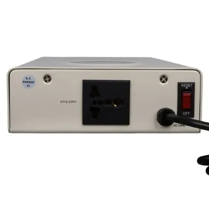 Powermaster SLIM-1000 Otomatik 1000VA Kombi Voltaj Regülatörü (İngiliz Fişli ve Evrensel Çoklu Soketli) resmi