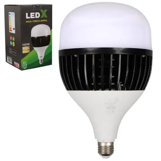 LedX AL-TH150 Akım Korumalı 150 Watt 13500 Lümen E27 Beyaz Maxi Kristal Torch Led Ampul resmi