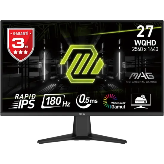 27 MSI MAG 275QF E20 WQHD FLAT RAPID IPS 0.5MS 200HZ  FREESYNC PREMIUM GAMING  resmi