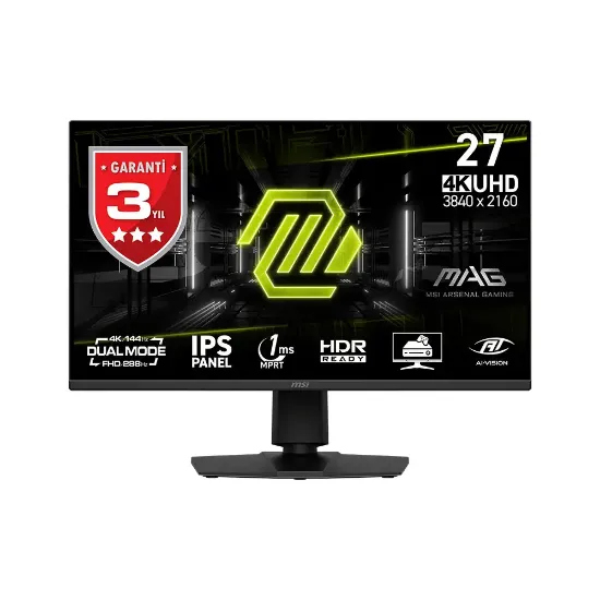 27 MSI MAG 275UPD E14 UHD FLAT IPS 1MS 144HZ FHD 288HZ FREESYNC PREMIUM PIVOT GAMING resmi