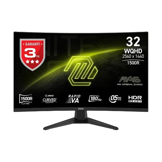 31.5 MSI MAG 321CQF E18 WQHD 0.5MS 180HZ 1500R RAPID VA  FREESYNC CURVE GAMING  resmi