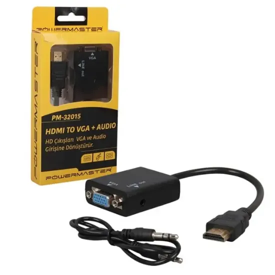 Powermaster HDMI To Vga+Audio Çevirici resmi