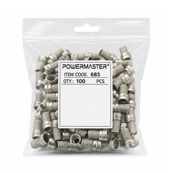 PowerMaster PM-683 F Konnektör RG6/U4 Uydu Anten Kablo Uyumlu Çevirmeli Vidalı Tip (100'lü Paket) resmi