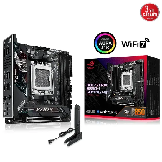 ASUS ROG STRIX B850-I GAMING WIFI AMD ANAKART resmi