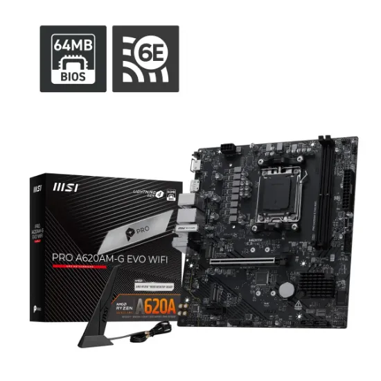 MSI PRO A620AM-G EVO WIFI GAMING ANAKART resmi