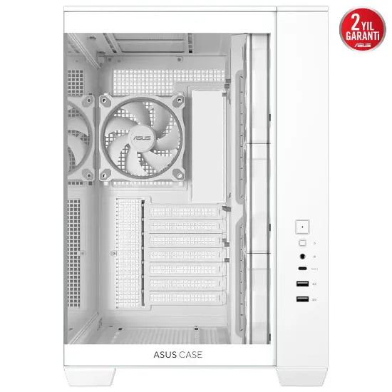 ASUS A32 PLUS M-ATX 3.2 GEN 2X1 TYPE C PORTU VE 360MM AIO CPU SOĞUTUCU & 420MM EKRAN KARTIYLA UYUMLU BEYAZ resmi