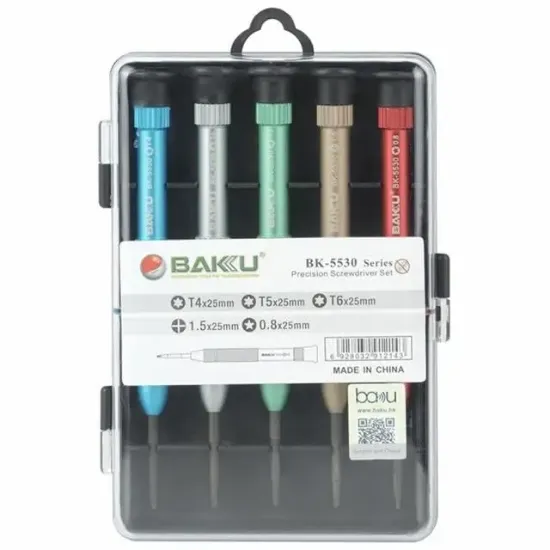 Baku BK-5530 Telefon Tamir 5in1 Tornavida Seti resmi