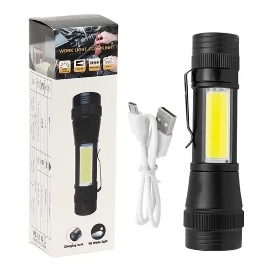 Powermaster Metal Su Geçirmez 3400 Lümen Power Ledli Şarjlı El Feneri PM-14622 resmi
