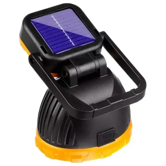 PowerMaster PM-8033A Solar Şarjlı 6 Modlu EL Feneri Ve Işıldak Acil Durum Lambası (Beyaz Sarı Kırmızı) resmi