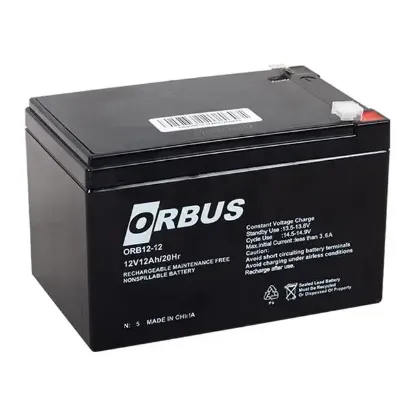 Orbus ORB12-12 12 Volt 12 Amper Kuru Akü (151X98X95 Mm) resmi
