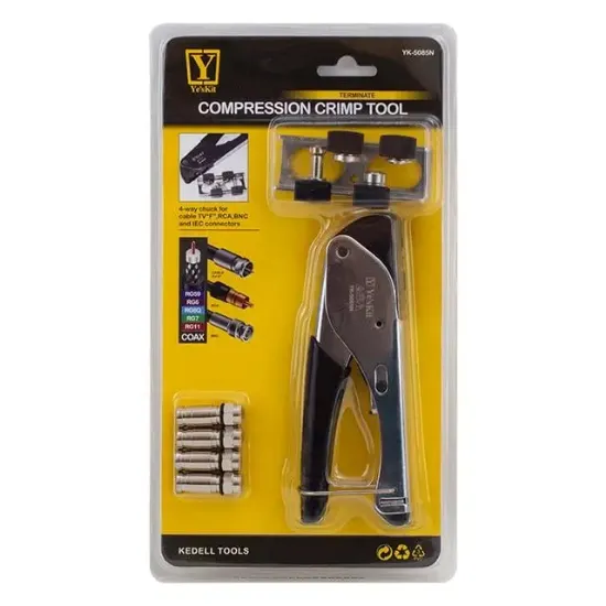 YesKit YK-5085N F-BNC-RCA Konnektör Sıkma Pense resmi